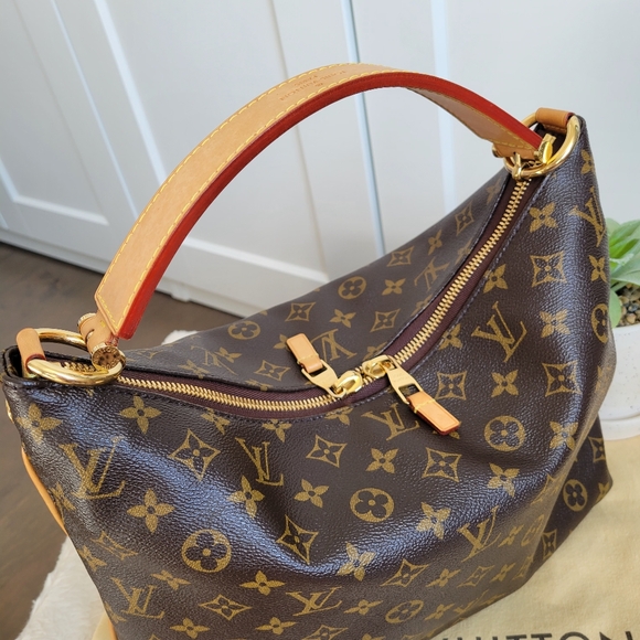 💕Authentic Louis Vuitton Hobo Bag SULLY PM Monogram "Very Rare & Discontinued" - Picture 2 of 16